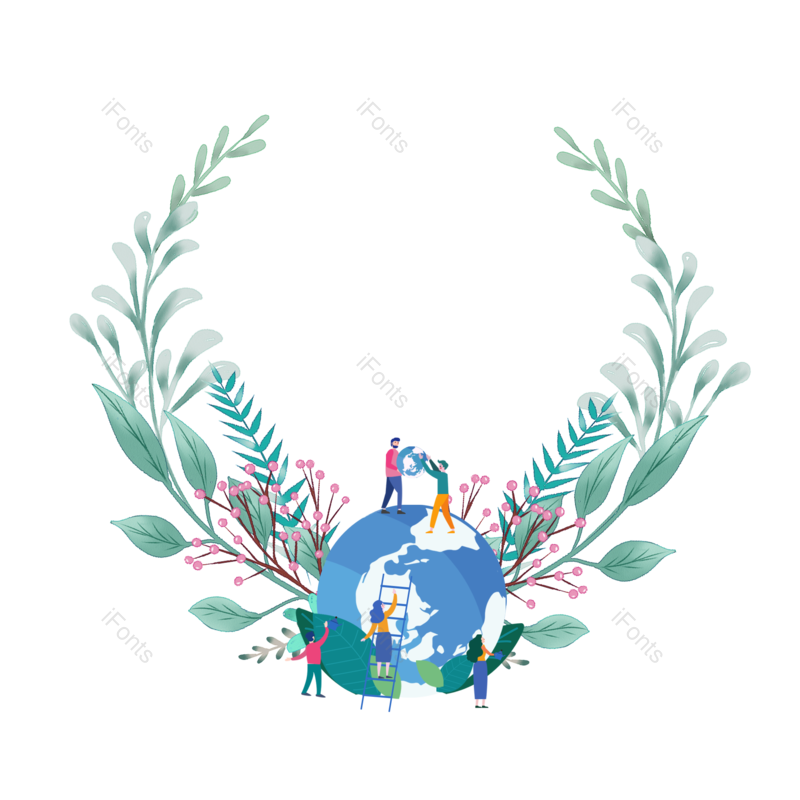 边框图片,素材元素,简约PNG,地球免抠素材